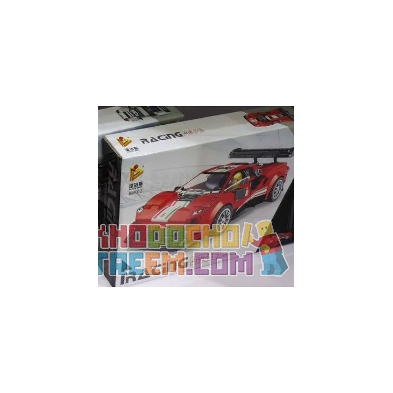 PanlosBrick 666013 Panlos Brick 666013 non  FERRARI 488 GT3. bộ đồ chơi xếp lắp ráp ghép mô hình Speed Champions Racing Cars Đua Xe Công Thức 352 khối