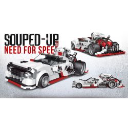 BRICKCOOL KC001 non  ÁNH SÁNG TRẮNG tỷ lệ 1:24 bộ đồ chơi xếp lắp ráp ghép mô hình Racers SOUPED-UP NEED FOR SPEED Đua Tốc Độ 436 khối