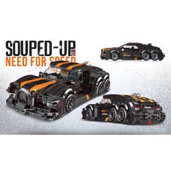 BRICKCOOL KC002 non  GIÓ CAM BÙNG NỔ tỷ lệ 1:24 bộ đồ chơi xếp lắp ráp ghép mô hình Racers SOUPED-UP NEED FOR SPEED Đua Tốc Độ 542 khối