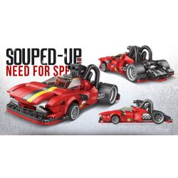 BRICKCOOL KC003 non  LÒ XOÁY LỬA tỷ lệ 1:24 bộ đồ chơi xếp lắp ráp ghép mô hình Racers SOUPED-UP NEED FOR SPEED Đua Tốc Độ 407 khối