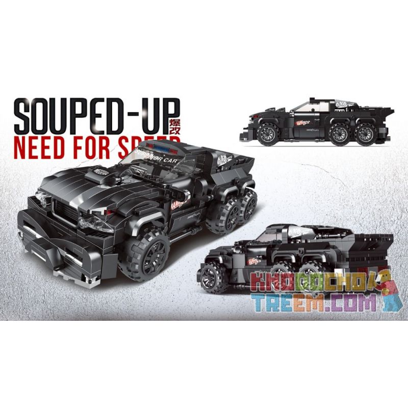 BRICKCOOL KC004 non  SẮT TỐI tỷ lệ 1:24 bộ đồ chơi xếp lắp ráp ghép mô hình Racers SOUPED-UP NEED FOR SPEED Đua Tốc Độ 650 khối