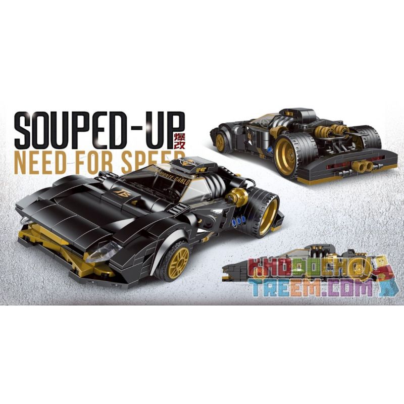 BRICKCOOL KC005 non  VỤ NỔ VÀNG tỷ lệ 1:24 bộ đồ chơi xếp lắp ráp ghép mô hình Racers SOUPED-UP NEED FOR SPEED Đua Tốc Độ 415 khối