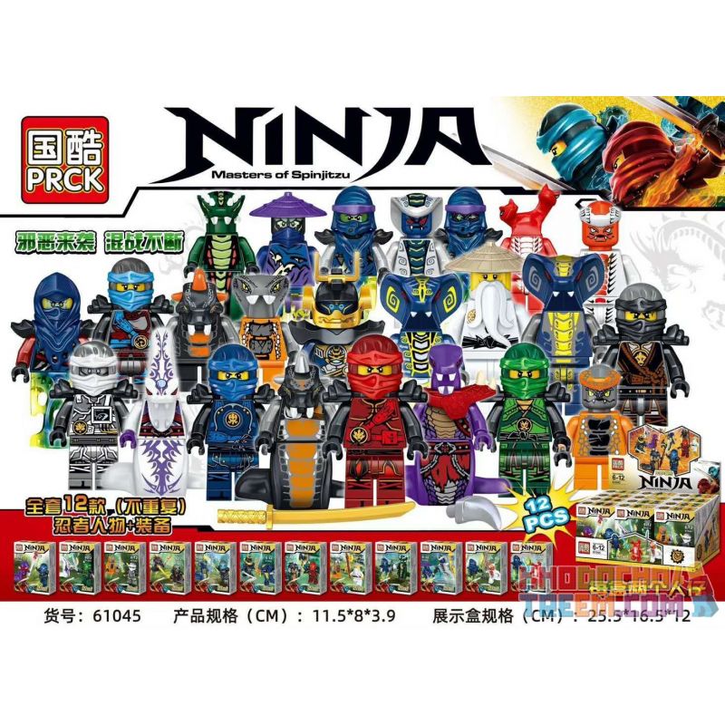 PRCK 61045 non  PHANTOM NINJA PEOPLE 12 MODEL bộ đồ chơi xếp lắp ráp ghép mô hình The  Ninjago Movie NINJA MASTERS OF SPINJITZU Ninja Lốc Xoáy