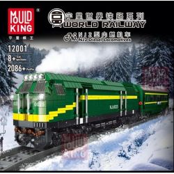 MouldKing 12001 12001CX Mould King 12001 12001CX non  ĐẦU MÁY DIESEL NJ2 bộ đồ chơi xếp lắp ráp ghép mô hình Trains NJ2 DIESEL LOCOMOTIVES Tàu Hỏa 3095 khối