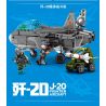 SEMBO 202121 non  MÁY BAY CHIẾN ĐẤU TÀNG HÌNH J-20 bộ đồ chơi xếp lắp ráp ghép mô hình Sky Wars J-20 FIGHTER AIRCRAFT Không Chiến 365 khối