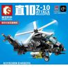 SEMBO 202122 non  10 TRỰC THĂNG bộ đồ chơi xếp lắp ráp ghép mô hình Sky Wars Z-10 ATTACK HELICOPTER Không Chiến 356 khối