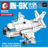 SEMBO 202120 non  MÁY BAY NÉM BOM TẦM TRUNG VÀ XA H-6K CỦA QUỐC bộ đồ chơi xếp lắp ráp ghép mô hình Sky Wars H-6K BOMBER AIRCRAFT Không Chiến 355 khối