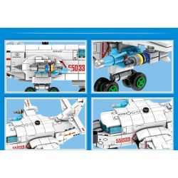 SEMBO 202120 non  MÁY BAY NÉM BOM TẦM TRUNG VÀ XA H-6K CỦA QUỐC bộ đồ chơi xếp lắp ráp ghép mô hình Sky Wars H-6K BOMBER AIRCRAFT Không Chiến 355 khối