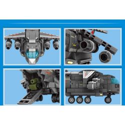 SEMBO 202123 non  MÁY BAY VẬN TẢI ĐA NĂNG CỠ LỚN CHINA YUN 20 bộ đồ chơi xếp lắp ráp ghép mô hình Sky Wars Y-20 TRANSPORT PLANE Không Chiến 362 khối