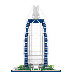 ZHEGAO QL0963 0963 non  KHÁCH SẠN BURJ AL ARAB DUBAI CÁC TIỂU VƯƠNG QUỐC Ả RẬP THỐNG NHẤT bộ đồ chơi xếp lắp ráp ghép mô hình Creator DE LA TOUR HOTEL ARABIA Sáng Tạo 2798 khối