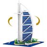 ZHEGAO QL0963 0963 non  KHÁCH SẠN BURJ AL ARAB DUBAI CÁC TIỂU VƯƠNG QUỐC Ả RẬP THỐNG NHẤT bộ đồ chơi xếp lắp ráp ghép mô hình Creator DE LA TOUR HOTEL ARABIA Sáng Tạo 2798 khối