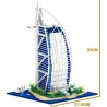 ZHEGAO QL0963 0963 non  KHÁCH SẠN BURJ AL ARAB DUBAI CÁC TIỂU VƯƠNG QUỐC Ả RẬP THỐNG NHẤT bộ đồ chơi xếp lắp ráp ghép mô hình Creator DE LA TOUR HOTEL ARABIA Sáng Tạo 2798 khối