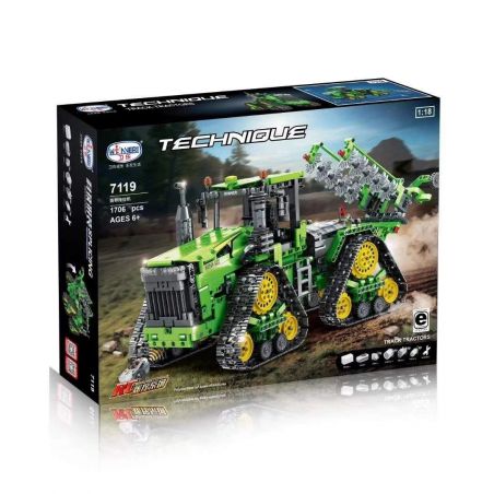 Winner 7119 non  MÁY KÉO BÁNH XÍCH 1:18 tỷ lệ 1:18 bộ đồ chơi xếp lắp ráp ghép mô hình  TRACK TRACTORS Kỹ Thuật Công Nghệ Cao Mô Hình Phương Tiện 1706 khối