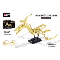 DECOOL 81001 non  MÔ HÌNH BỘ XƯƠNG PTEROSAUR bộ đồ chơi xếp lắp ráp ghép mô hình Dino DINOSAUR WORLD PTERODACTYL Khủng Long 491 khối