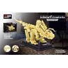 DECOOL 81002 non  MÔ HÌNH BỘ XƯƠNG TRICERATOPS bộ đồ chơi xếp lắp ráp ghép mô hình Dino DINOSAUR WORLD TRICERATOPS Khủng Long 455 khối