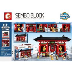 SEMBO 601088 non  ĐỀN SENSOJI NÚI RỒNG VÀNG TOKYO NHẬT BẢN bộ đồ chơi xếp lắp ráp ghép mô hình Creator Sáng Tạo 2017 khối