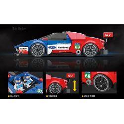 QuanGuan 100135 Quan Guan 100135 non  FORD GT. bộ đồ chơi xếp lắp ráp ghép mô hình Speed Champions Racing Cars Đua Xe Công Thức 348 khối