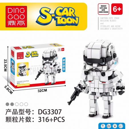 DINGGAO DG3307 3307 non  STAR WARS STORM. bộ đồ chơi xếp lắp ráp ghép mô hình Brickheadz S-CARTOON Nhân Vật Đầu To 316 khối