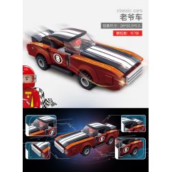 COGO 13425 13427 13428 13430 13431 13432 non  6 KÉO LÙI Ô TÔ bộ đồ chơi xếp lắp ráp ghép mô hình Racers SPEED CROSSING Đua Tốc Độ 195 khối