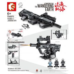 SEMBO 704970 non  SÚNG TRƯỜNG TẤN CÔNG bộ đồ chơi xếp lắp ráp ghép mô hình The Wandering Earth THE WANDERING EARTH ASSAULT RIFLE Lưu Lạc Địa Cầu 1430 khối