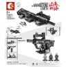 SEMBO 704970 non  SÚNG TRƯỜNG TẤN CÔNG bộ đồ chơi xếp lắp ráp ghép mô hình The Wandering Earth THE WANDERING EARTH ASSAULT RIFLE Lưu Lạc Địa Cầu 1430 khối