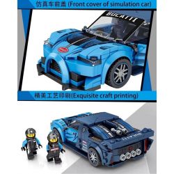 KUYU MOXING 5010 QuanGuan 100133 Quan Guan 100133 non  BUGATTI CHIRON. bộ đồ chơi xếp lắp ráp ghép mô hình Speed Champions Racing Cars Đua Xe Công Thức 278 khối