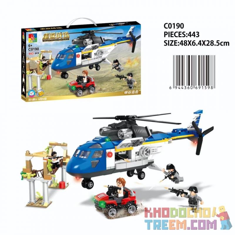 WOMA C0190 0190 non  CANYON THEO ĐUỔI. bộ đồ chơi xếp lắp ráp ghép mô hình Military Army Quân Sự Bộ Đội 443 khối