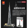 WANGE 4222 non  DUBAI HOLFA. bộ đồ chơi xếp lắp ráp ghép mô hình Mini Modular BURJ KHALIFA DUBAI Đường Phố Thu Nhỏ 580 khối