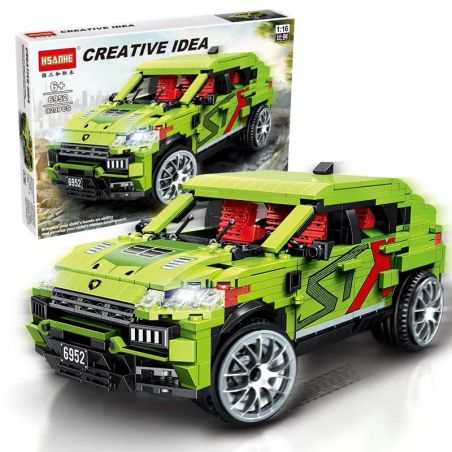 HSANHE 6952 non  LAMBORGHINI URUS ST-X 1:16 tỷ lệ 1:16 bộ đồ chơi xếp lắp ráp ghép mô hình Speed Champions Racing Cars CREATIVE IDEA LAMBORGHINI URUS ST-X Đua Xe Công Thức 929 khối
