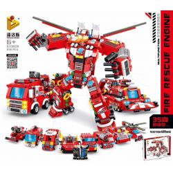 PanlosBrick 633028 Panlos Brick 633028 non  XE CỨU HỎA HỘ ĐA NĂNG 35 bộ đồ chơi xếp lắp ráp ghép mô hình Fire Rescure MULTIFUNCTION FIRE RESCUE ENGINE 836 khối