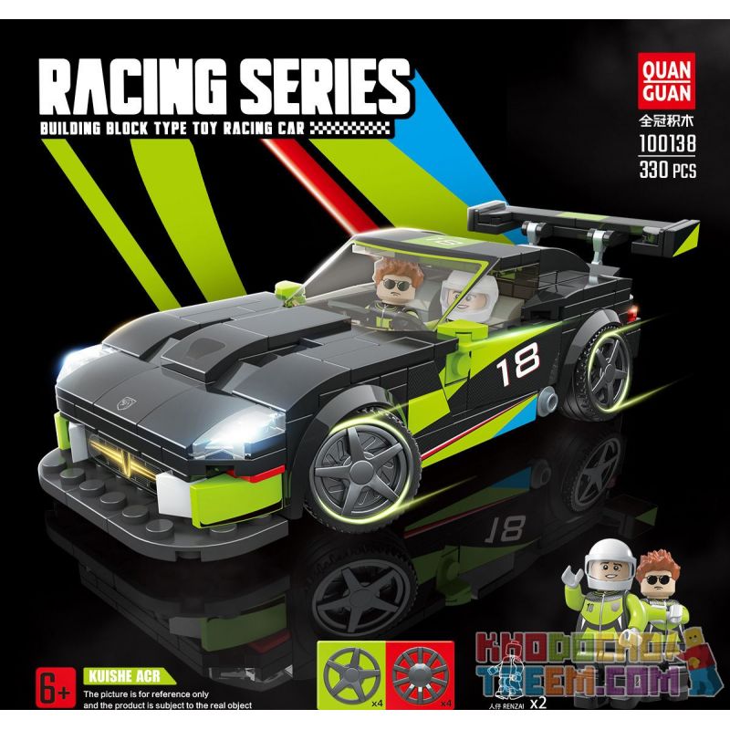 QuanGuan 100138 Quan Guan 100138 non  DODGE ACR. bộ đồ chơi xếp lắp ráp ghép mô hình Speed Champions Racing Cars Đua Xe Công Thức 330 khối