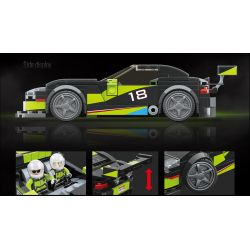 QuanGuan 100138 Quan Guan 100138 non  DODGE ACR. bộ đồ chơi xếp lắp ráp ghép mô hình Speed Champions Racing Cars Đua Xe Công Thức 330 khối