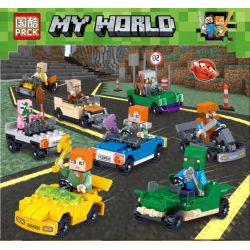 PRCK 63055 non  8 PHIÊN BẢN MINECRAFT FUN CAR bộ đồ chơi xếp lắp ráp ghép mô hình MY WORLD Game Xây Dựng