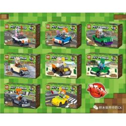 PRCK 63055 non  8 PHIÊN BẢN MINECRAFT FUN CAR bộ đồ chơi xếp lắp ráp ghép mô hình MY WORLD Game Xây Dựng