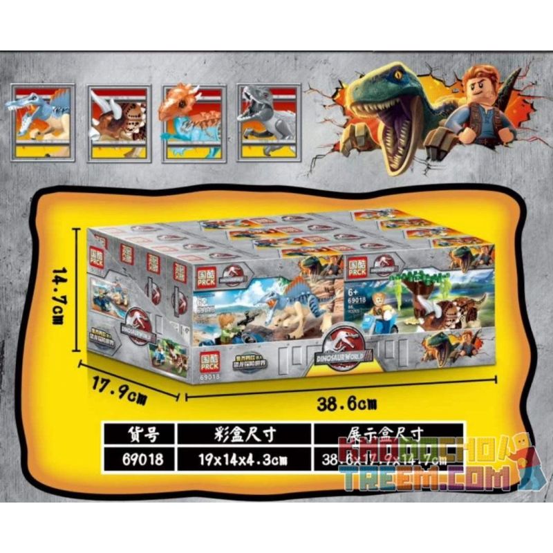 PRCK 69018 non  DINOSAUR ADVENTURE WORLD 4 LOẠI bộ đồ chơi xếp lắp ráp ghép mô hình Frozen DINOSAUR WORLD III Nữ Hoàng Băng Giá 273 khối