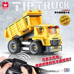 WISE BLOCK HA389076 389076 non  XE BEN ĐIỀU KHIỂN TỪ XA bộ đồ chơi xếp lắp ráp ghép mô hình TIP TRUCK 273 khối