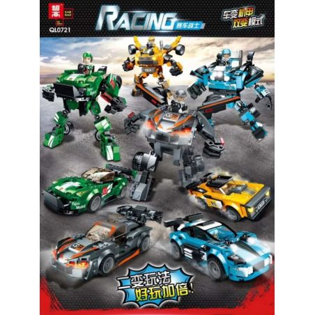 ZHEGAO QL0721 0721 non  4 MÔ HÌNH bộ đồ chơi xếp lắp ráp ghép mô hình Racers RACING Đua Tốc Độ 901 khối