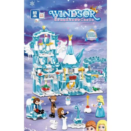 ZHEGAO QL1165 1165 non  SỰ KẾT HỢP GIỮA BĂNG VÀ TUYẾT TƯỞNG TƯỢNG LÂU ĐÀI LIÊN 4 bộ đồ chơi xếp lắp ráp ghép mô hình Disney Princess WINDSOR CASTIC Công Chúa 292 khối