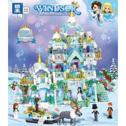 ZHEGAO QL1151 1151 non  LÂU ĐÀI TUYẾT AUBLY bộ đồ chơi xếp lắp ráp ghép mô hình Disney Princess WINDSOR CASTIC Công Chúa 1529 khối