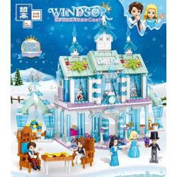 ZHEGAO QL1150 1150 non  LÂU ĐÀI BĂNG POICH bộ đồ chơi xếp lắp ráp ghép mô hình Disney Princess WINDSOR CASTIC Công Chúa 904 khối