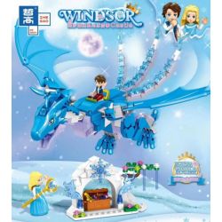 ZHEGAO QL1148 1148 non  CÔNG CHÚA VÀ KỴ SĨ RỒNG bộ đồ chơi xếp lắp ráp ghép mô hình Disney Princess WINDSOR CASTIC 345 khối