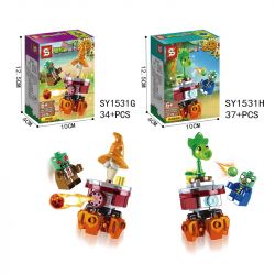 SHENG YUAN SY SY1531 1531 non  8 MÔ HÌNH bộ đồ chơi xếp lắp ráp ghép mô hình Plants Vs Zombies Hoa Quả Nổi Giận 305 khối