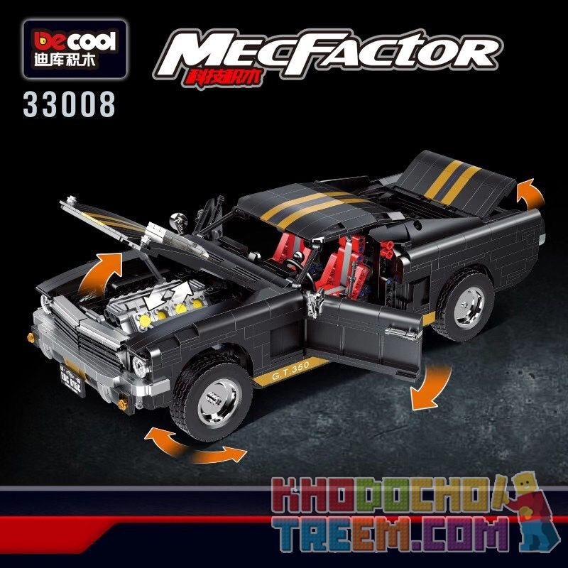 Decool 33008 Jisi 33008 non  FORD MUSTANG GT 350-H 1965 bộ đồ chơi xếp lắp ráp ghép mô hình  Kỹ Thuật Công Nghệ Cao Mô Hình Phương Tiện 1817 khối
