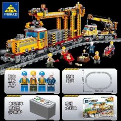 Kazi KY98253 98253 non  MÁY ĐẶT ĐƯỜNG RAY DPK32 bộ đồ chơi xếp lắp ráp ghép mô hình Trains MILITARY TRAIN Tàu Hỏa 1270 khối