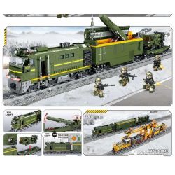 Kazi KY98252 98252 non  TÀU TÊN LỬA ĐẠN ĐẠO XUYÊN LỤC ĐỊA DF-41 bộ đồ chơi xếp lắp ráp ghép mô hình Trains MILITARY TRAIN Tàu Hỏa 1174 khối