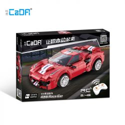 DOUBLEE CADA C51072 51072 non  FERRARI 488 ĐƯỜNG ĐUA THỂ THAO MÀU ĐỎ bộ đồ chơi xếp lắp ráp ghép mô hình Speed Champions Racing Cars Đua Xe Công Thức 306 khối