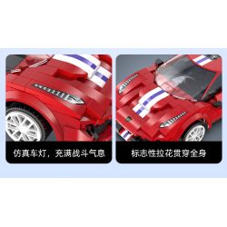 DOUBLEE CADA C51072 51072 non  FERRARI 488 ĐƯỜNG ĐUA THỂ THAO MÀU ĐỎ bộ đồ chơi xếp lắp ráp ghép mô hình Speed Champions Racing Cars Đua Xe Công Thức 306 khối