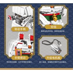 SEMBO 703901 non  MÈO VẪY TAY PHẢI bộ đồ chơi xếp lắp ráp ghép mô hình Creator LUCKY CAT Sáng Tạo 722 khối