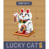 SEMBO 703901 non  MÈO VẪY TAY PHẢI bộ đồ chơi xếp lắp ráp ghép mô hình Creator LUCKY CAT Sáng Tạo 722 khối