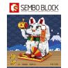 SEMBO 703900 non  CON MÈO VẪY TAY TRÁI bộ đồ chơi xếp lắp ráp ghép mô hình Creator LUCKY CAT Sáng Tạo 760 khối